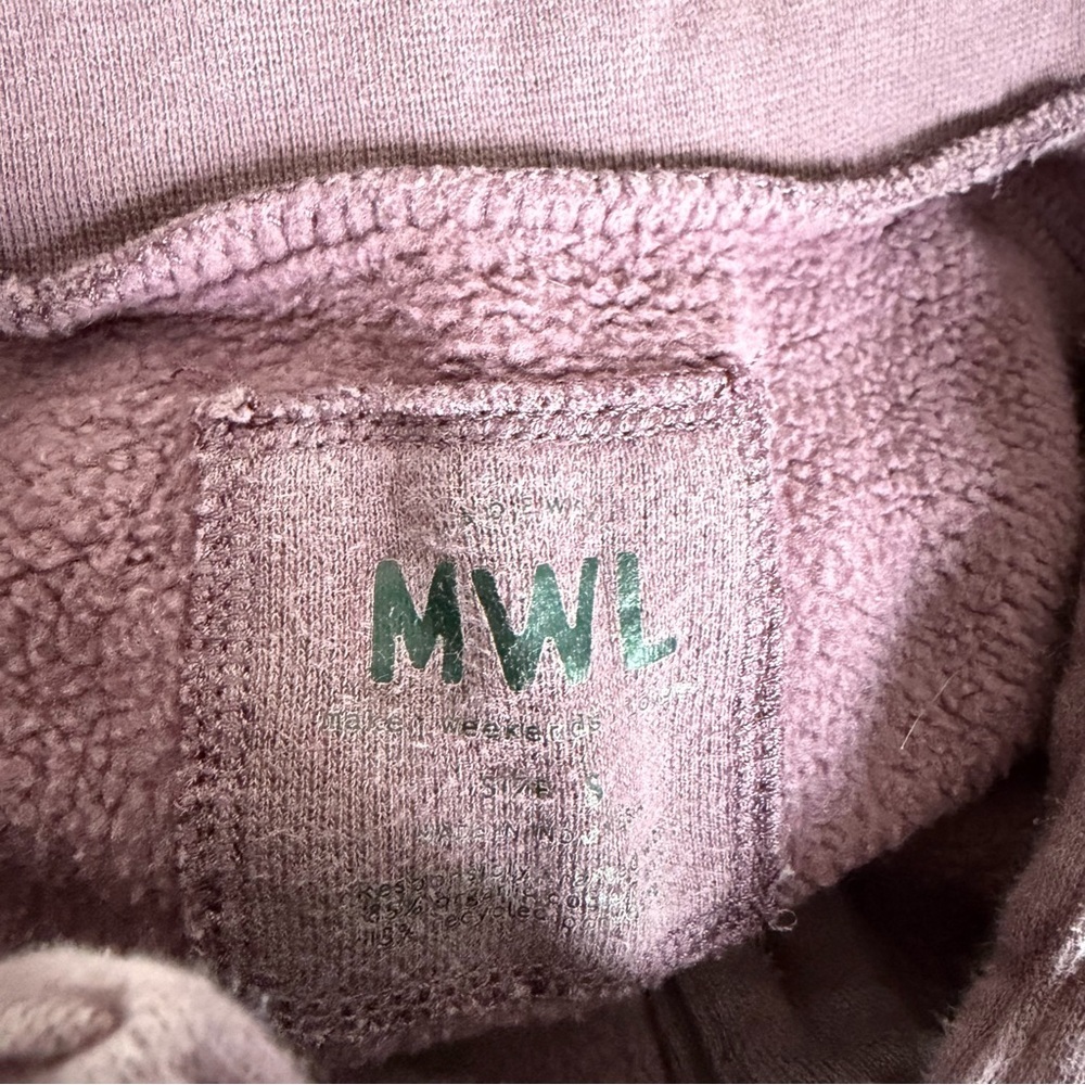 Madewell MWL Betterterry Henley Sweatshirt purple 41843 - Picture 7 of 12